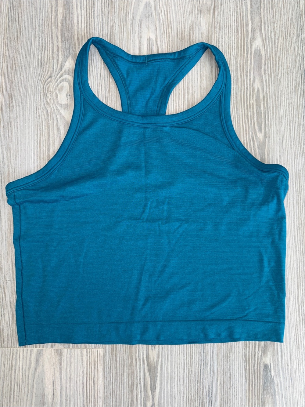Lululemon Swiftly Racerback Crop Tank top, Teal sz 8